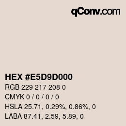 Color code: HEX #E5D9D000 | qconv.com