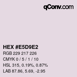 颜色代码: HEX #E5D9E2 | qconv.com