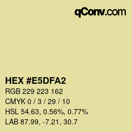 カラーコード: HEX #E5DFA2 | qconv.com
