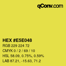 Color code: HEX #E5E048 | qconv.com