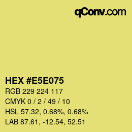 Color code: HEX #E5E075 | qconv.com