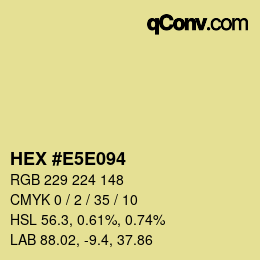 カラーコード: HEX #E5E094 | qconv.com