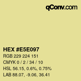 カラーコード: HEX #E5E097 | qconv.com