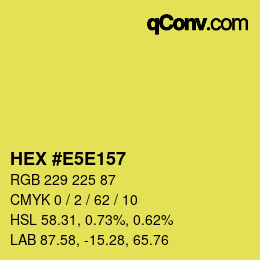 Color code: HEX #E5E157 | qconv.com