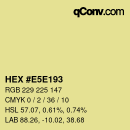 Color code: HEX #E5E193 | qconv.com