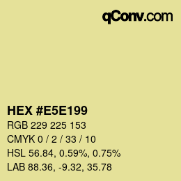 カラーコード: HEX #E5E199 | qconv.com