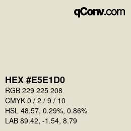 カラーコード: HEX #E5E1D0 | qconv.com