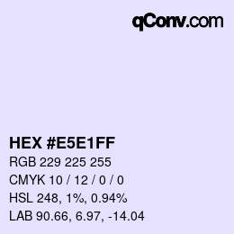 Color code: HEX #E5E1FF | qconv.com