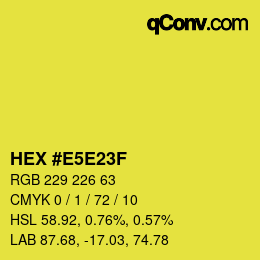 Color code: HEX #E5E23F | qconv.com