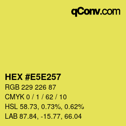Color code: HEX #E5E257 | qconv.com