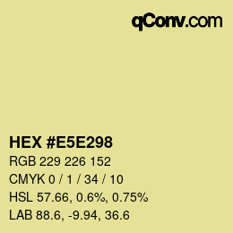 Color code: HEX #E5E298 | qconv.com