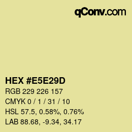 Color code: HEX #E5E29D | qconv.com