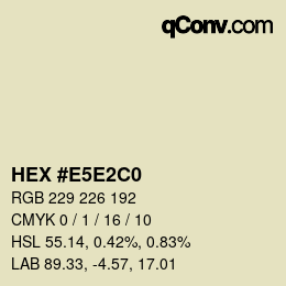 カラーコード: HEX #E5E2C0 | qconv.com
