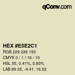 カラーコード: HEX #E5E2C1 | qconv.com