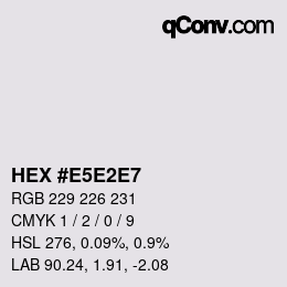 Color code: HEX #E5E2E7 | qconv.com