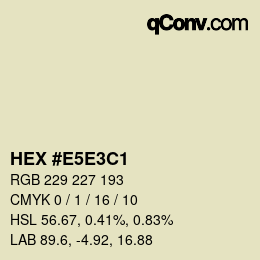 カラーコード: HEX #E5E3C1 | qconv.com