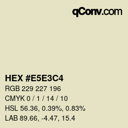 Código de color: HEX #E5E3C4 | qconv.com