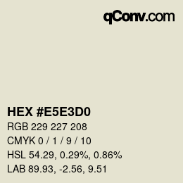 Código de color: HEX #E5E3D0 | qconv.com