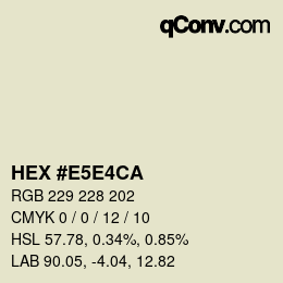 Color code: HEX #E5E4CA | qconv.com