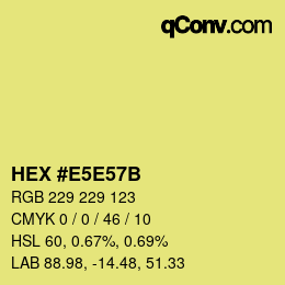 Color code: HEX #E5E57B | qconv.com