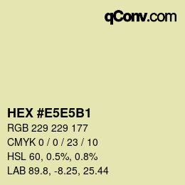 Color code: HEX #E5E5B1 | qconv.com