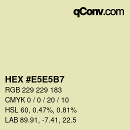 カラーコード: HEX #E5E5B7 | qconv.com