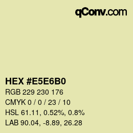 カラーコード: HEX #E5E6B0 | qconv.com