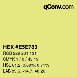 Color code: HEX #E5E783 | qconv.com