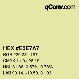 Color code: HEX #E5E7A7 | qconv.com