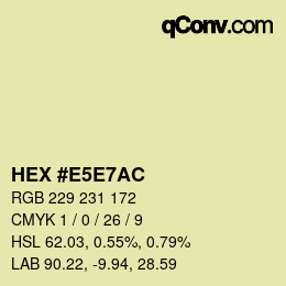 颜色代码: HEX #E5E7AC | qconv.com