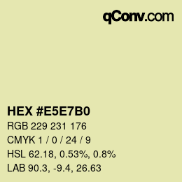 Código de color: HEX #E5E7B0 | qconv.com