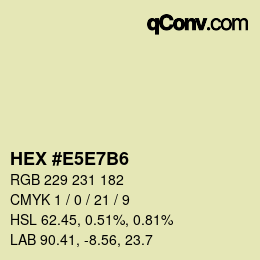 Código de color: HEX #E5E7B6 | qconv.com