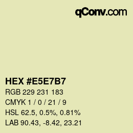 Color code: HEX #E5E7B7 | qconv.com
