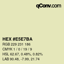 Color code: HEX #E5E7BA | qconv.com
