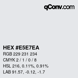 Código de color: HEX #E5E7EA | qconv.com