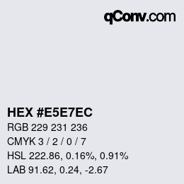 Color code: HEX #E5E7EC | qconv.com