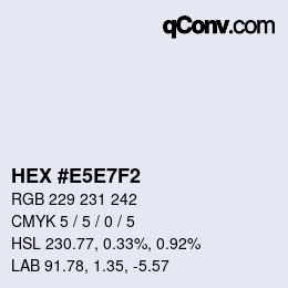 カラーコード: HEX #E5E7F2 | qconv.com