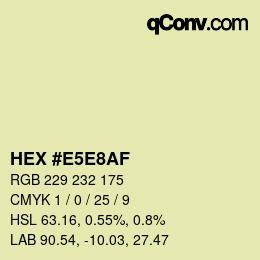 カラーコード: HEX #E5E8AF | qconv.com