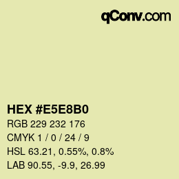 Color code: HEX #E5E8B0 | qconv.com