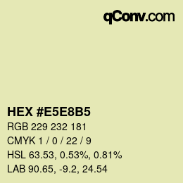 颜色代码: HEX #E5E8B5 | qconv.com