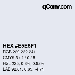 カラーコード: HEX #E5E8F1 | qconv.com