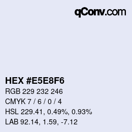 カラーコード: HEX #E5E8F6 | qconv.com
