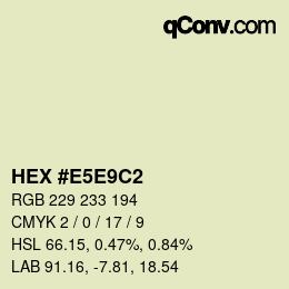 Farbcode: HEX #E5E9C2 | qconv.com
