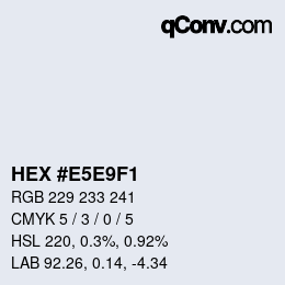 Color code: HEX #E5E9F1 | qconv.com