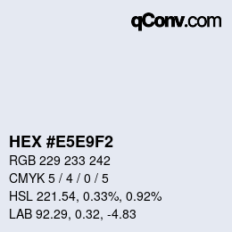 カラーコード: HEX #E5E9F2 | qconv.com