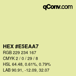 カラーコード: HEX #E5EAA7 | qconv.com