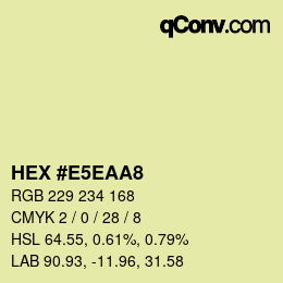 カラーコード: HEX #E5EAA8 | qconv.com