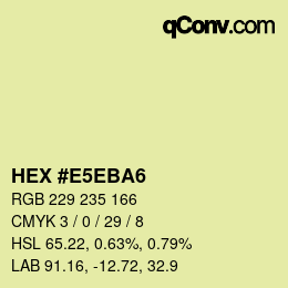 Farbcode: HEX #E5EBA6 | qconv.com