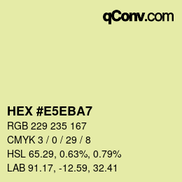 Farbcode: HEX #E5EBA7 | qconv.com