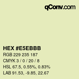 カラーコード: HEX #E5EBBB | qconv.com